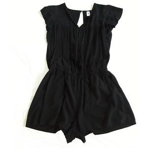 Cute Black Romper with Pockets